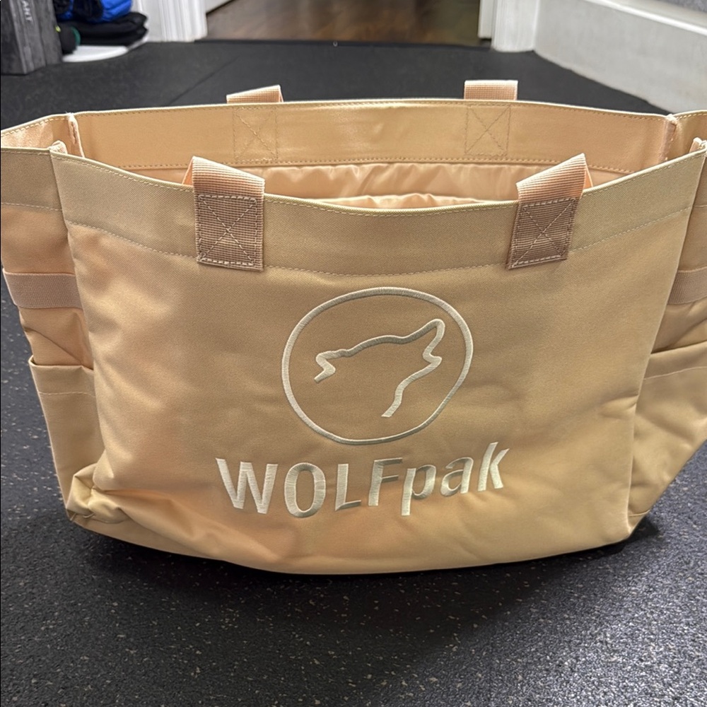 WOLFPAK Tan Canvas Tote Bag with Reinforced Handles